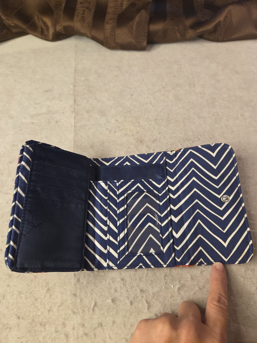 Vera Bradley Wallet Floral Print Wallet in Blue NWT - Picture 4 of 7